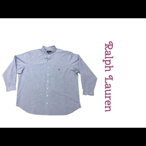 Ralph Lauren Casual Button Down Long Sleeve Shirt Sz 3XB - Picture 1 of 6